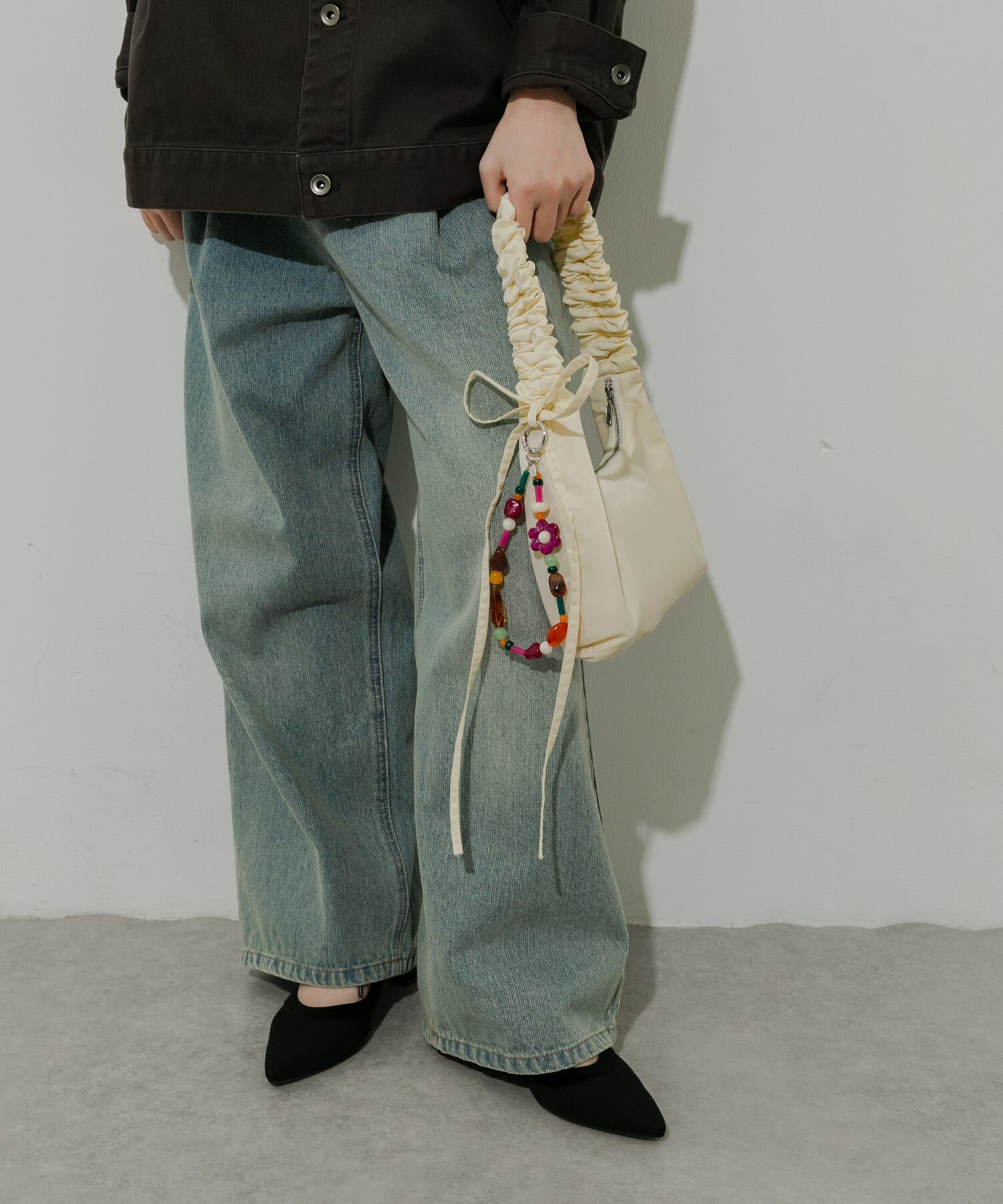 SMELLY「ギャザーワンハンドルバッグ」|ハンドバッグ|