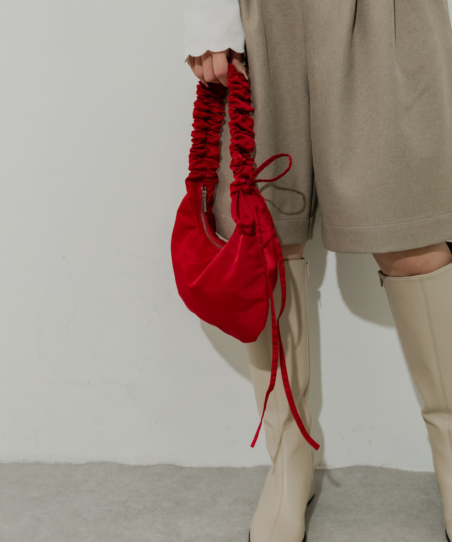 SMELLY「ギャザーワンハンドルバッグ」|ハンドバッグ|