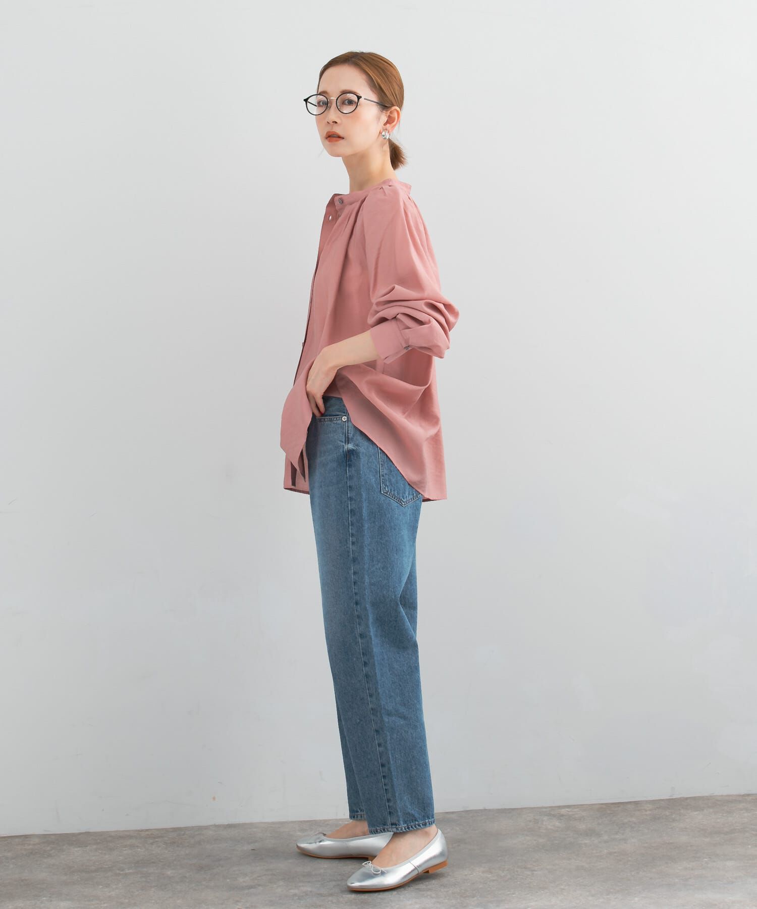 URBAN RESEARCH ROSSO「ランダムタックセミシアーブラウス」|シャツ・ブラウス|