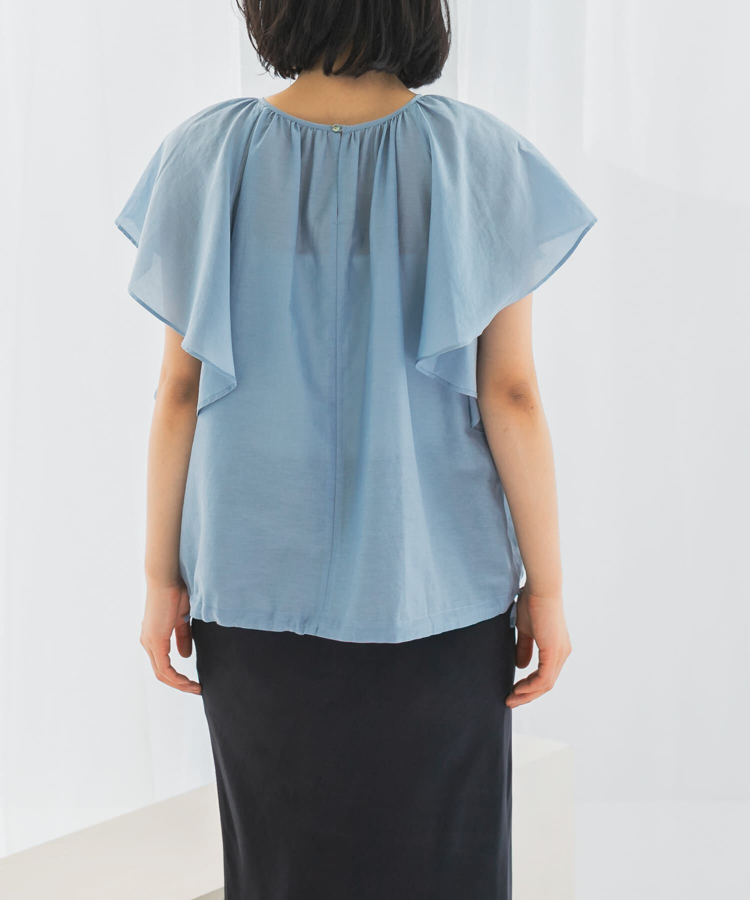 URBAN RESEARCH ROSSO「コットンシルクフレアスリーブブラウス」|シャツ・ブラウス|