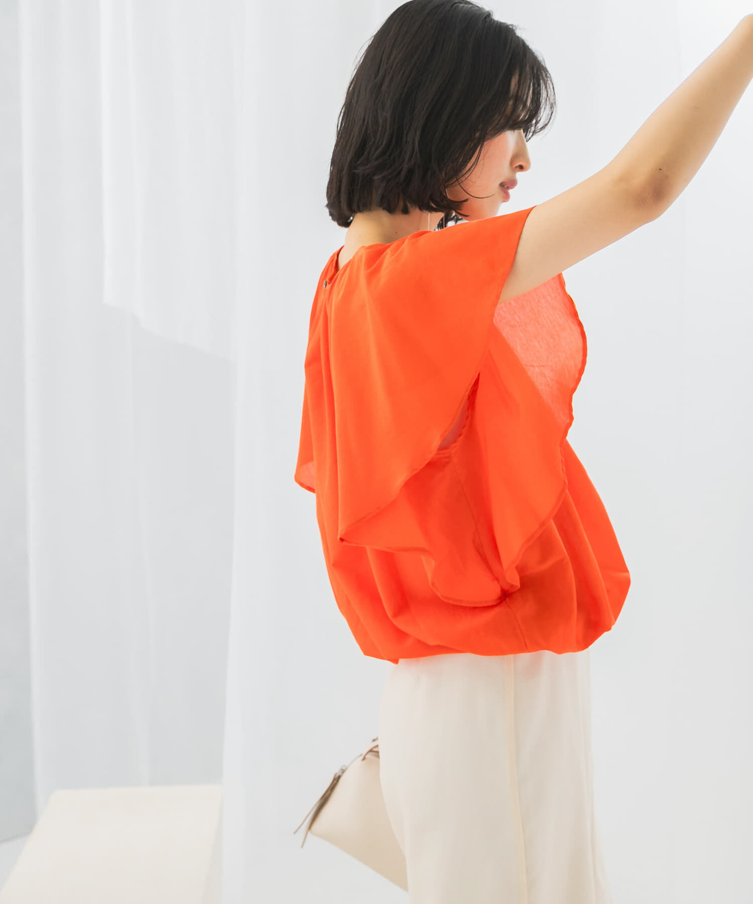 URBAN RESEARCH ROSSO「コットンシルクフレアスリーブブラウス」|シャツ・ブラウス|