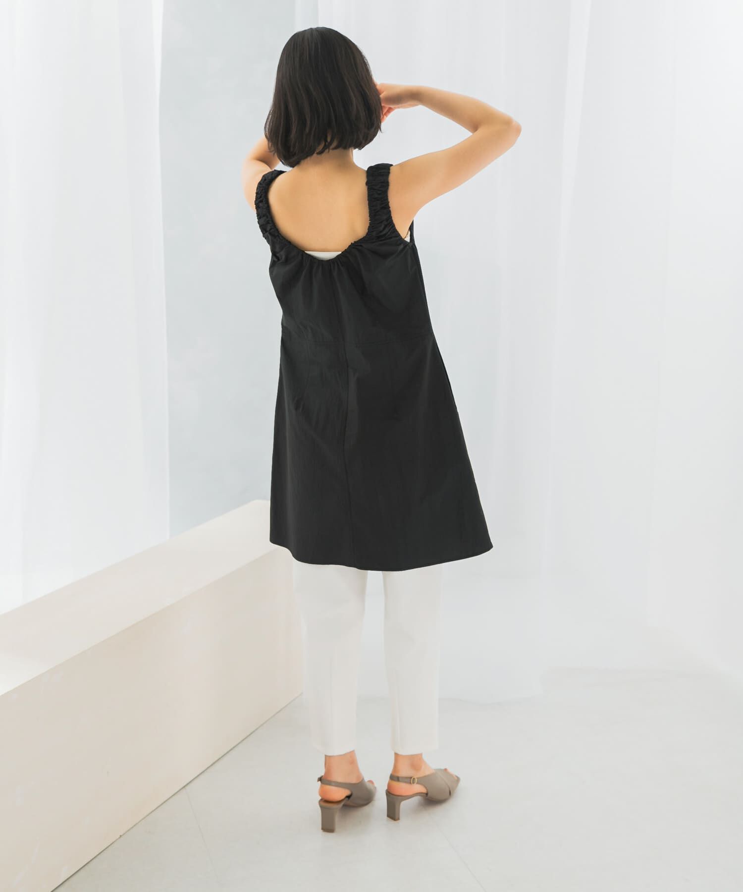 URBAN RESEARCH ROSSO「le　SHIRRING MIDI ONE-PIECE」|ワンピース|