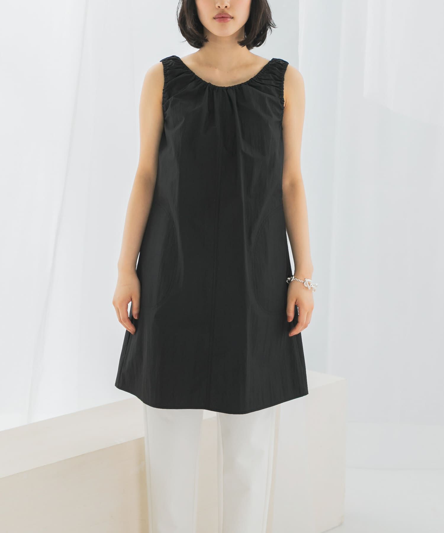 URBAN RESEARCH ROSSO「le　SHIRRING MIDI ONE-PIECE」|ワンピース|