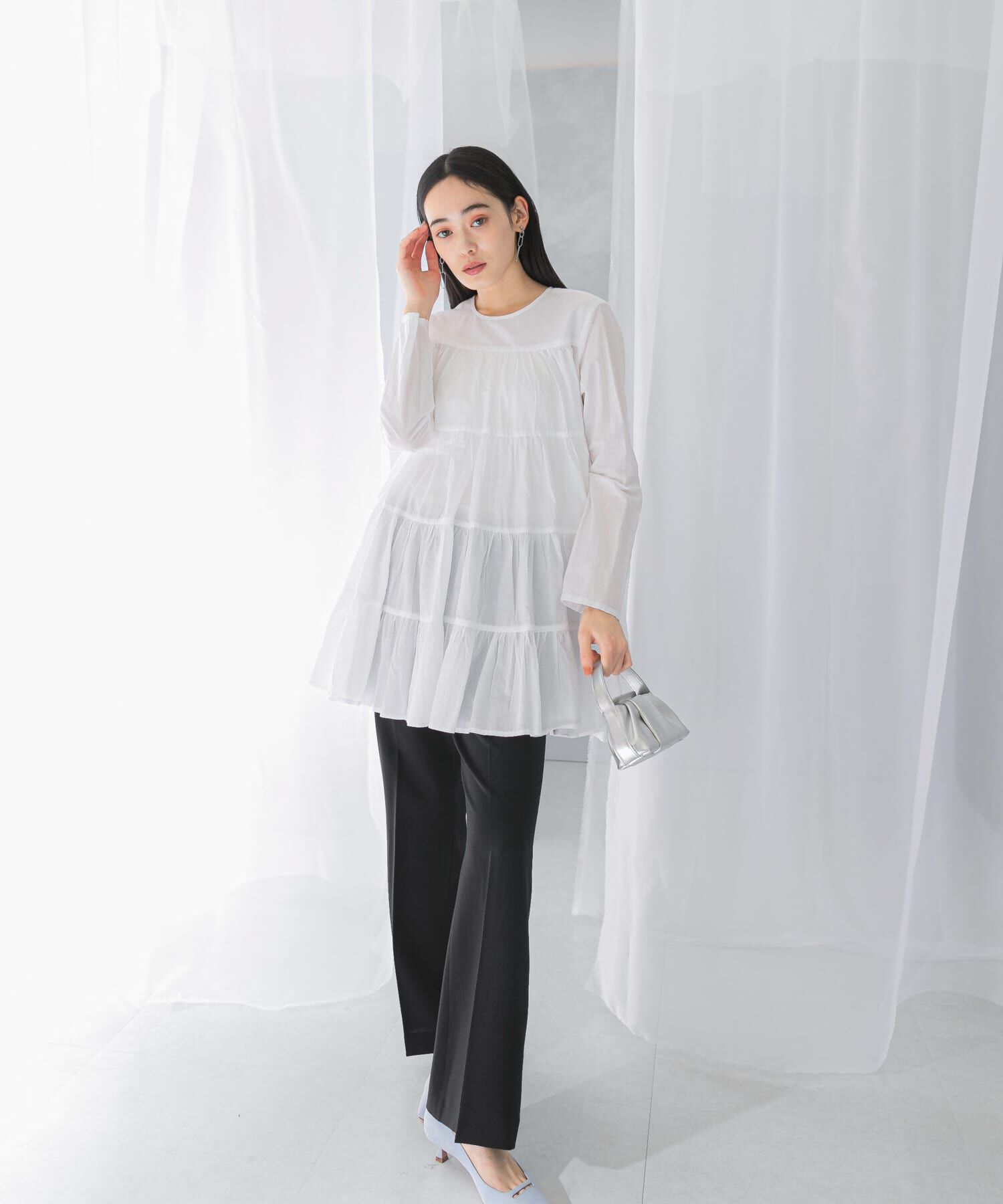 URBAN RESEARCH ROSSO「normment　COTTON VOIL TIERED TUNIC」|チュニック|