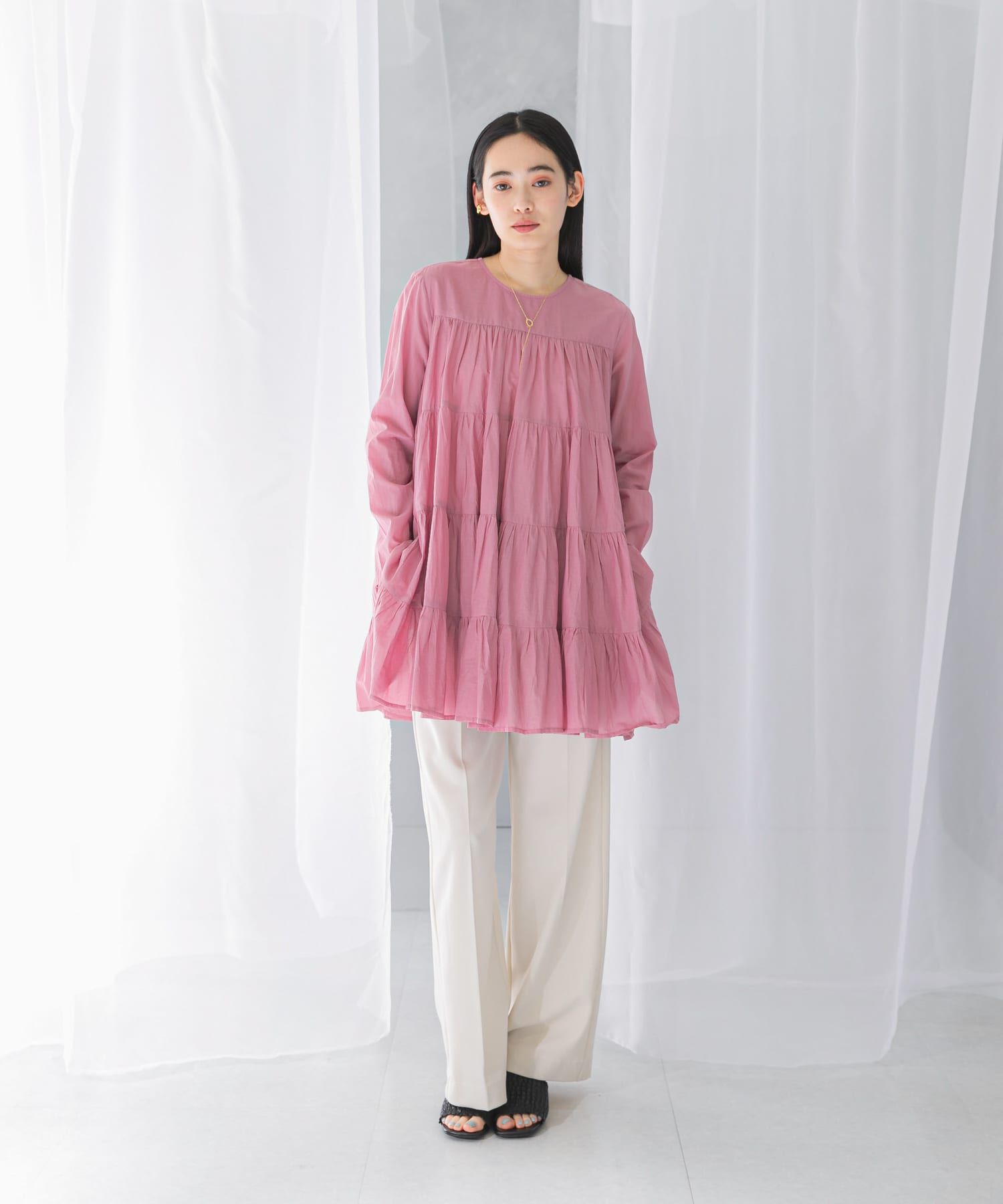 URBAN RESEARCH ROSSO「normment　COTTON VOIL TIERED TUNIC」|チュニック|