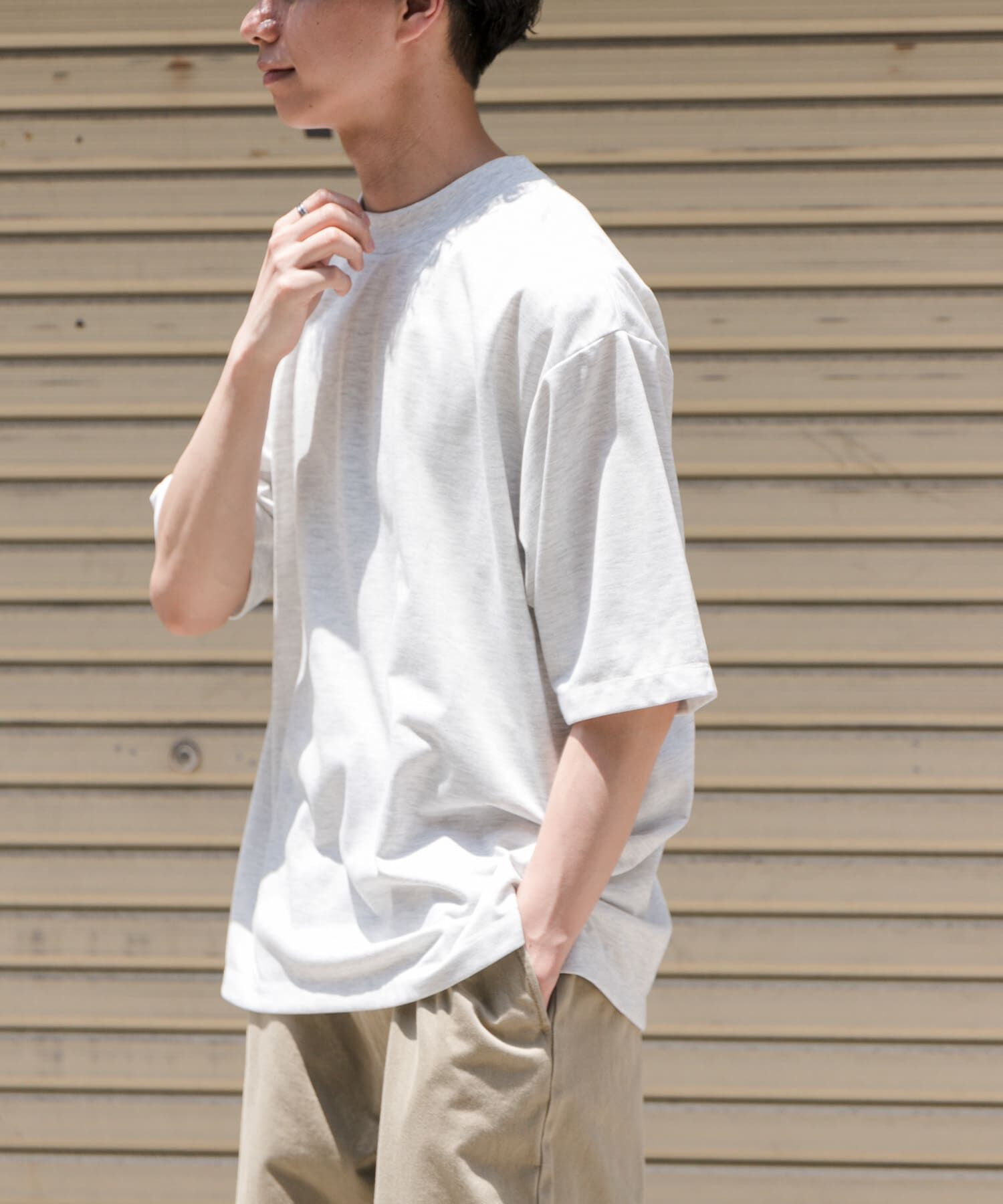 URBAN RESEARCH DOORS「FORK&SPOON　CAVE SHORT-SLEEVE T-SHIRTS」|Tシャツ・カットソー|グレー系その他