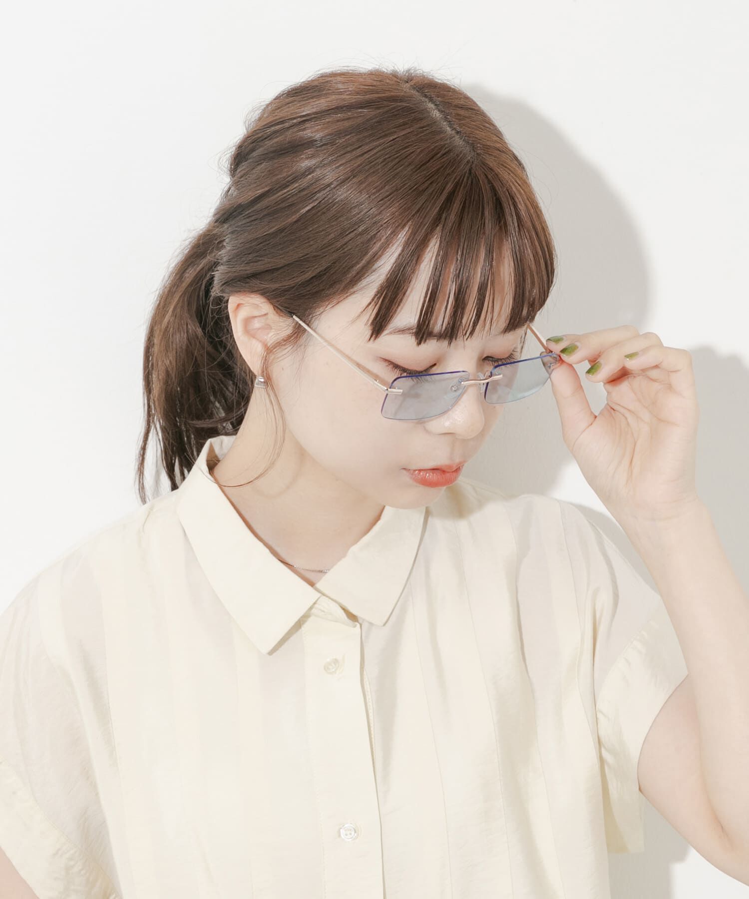 SMELLY「リムレスカラーサングラス」|メガネ|