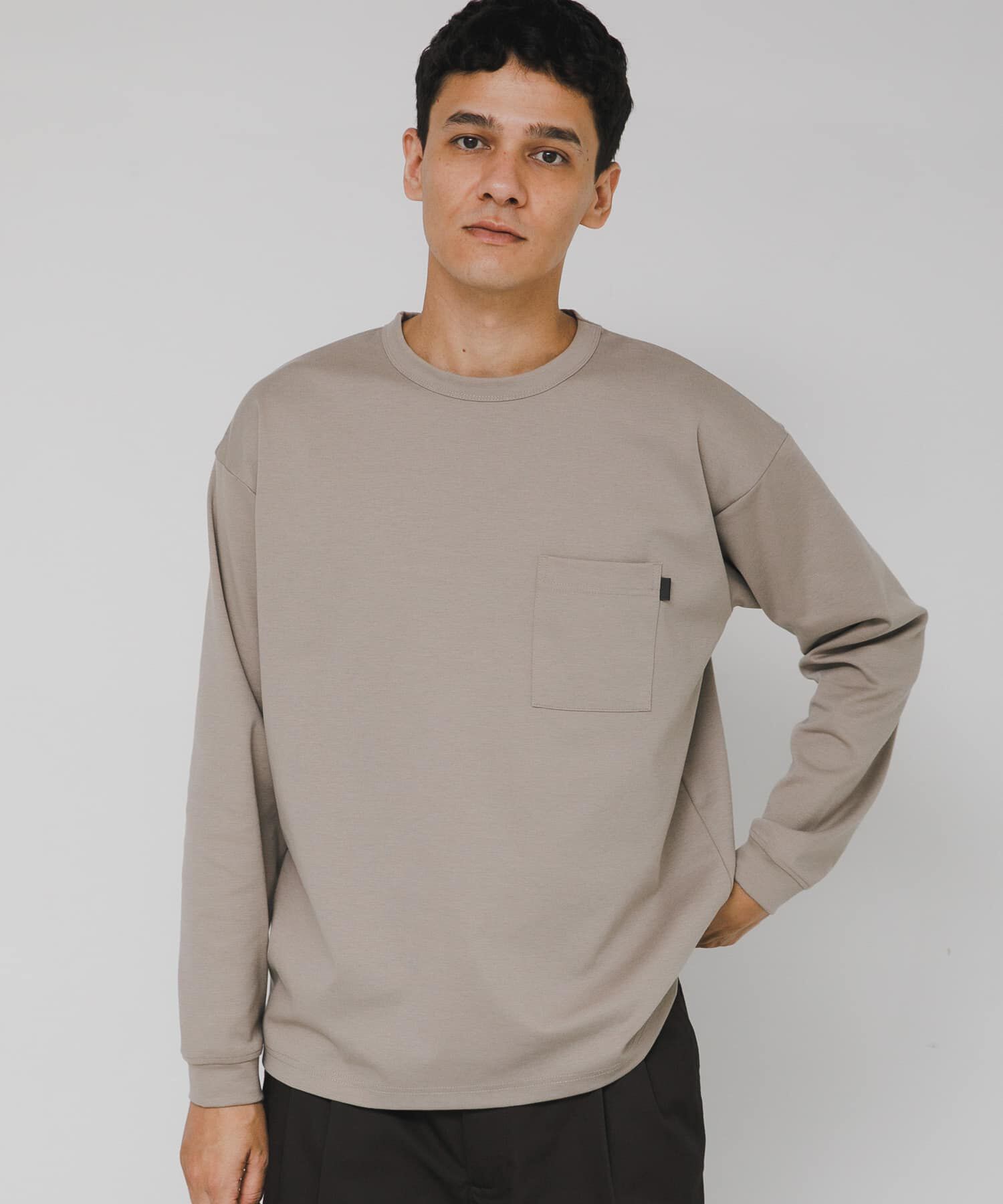 Sonny Label 「ポンチポケット付ロングスリーブTシャツ」|Tシャツ・カットソー|ベージュ系その他