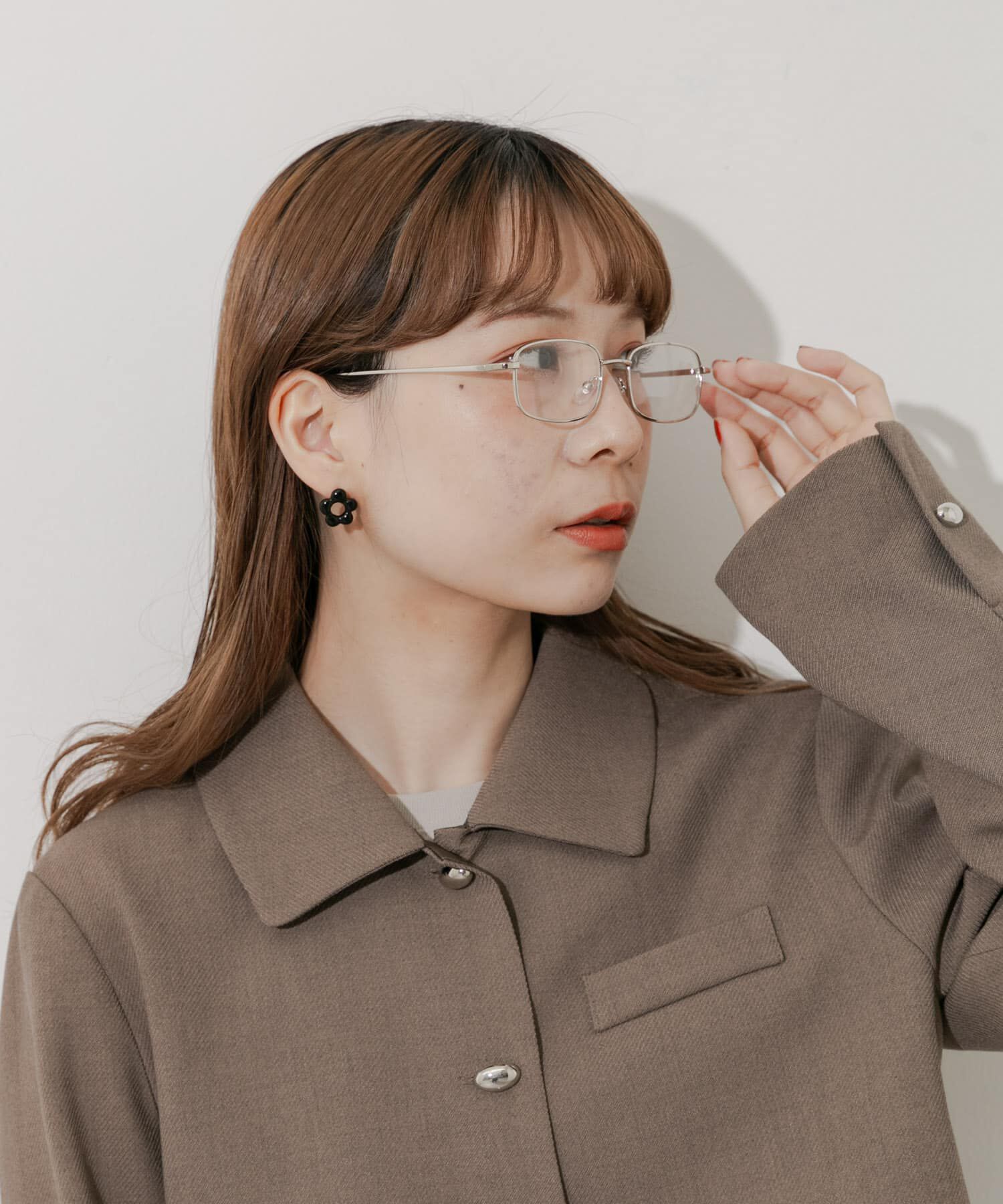 SMELLY「メタルスクエアダテメガネ」|メガネ|