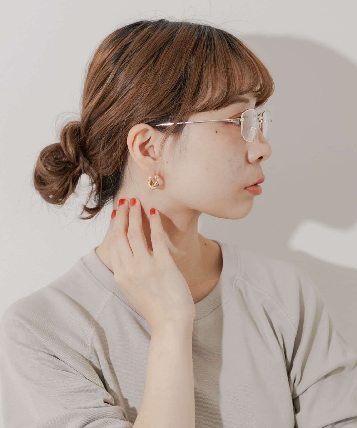 SMELLY「メタルスクエアダテメガネ」|メガネ|