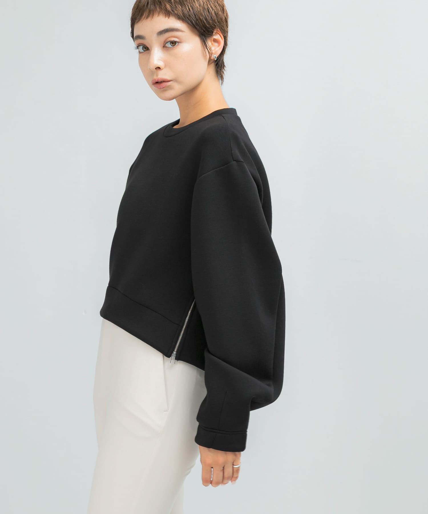 URBAN RESEARCH ROSSO「ELENDEEK　TUCK HEM CROPPED CS」|Tシャツ・カットソー|