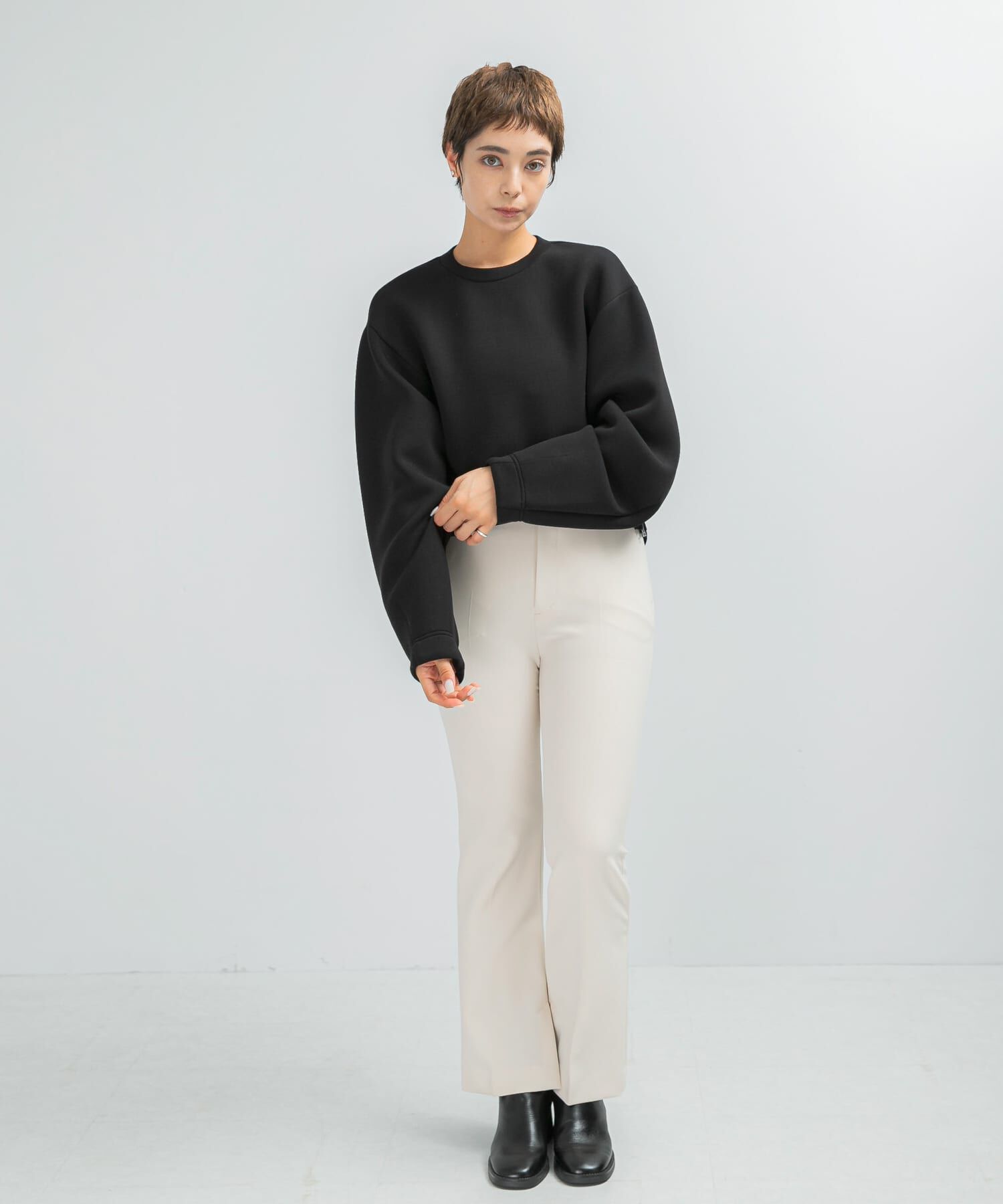 URBAN RESEARCH ROSSO「ELENDEEK　TUCK HEM CROPPED CS」|Tシャツ・カットソー|