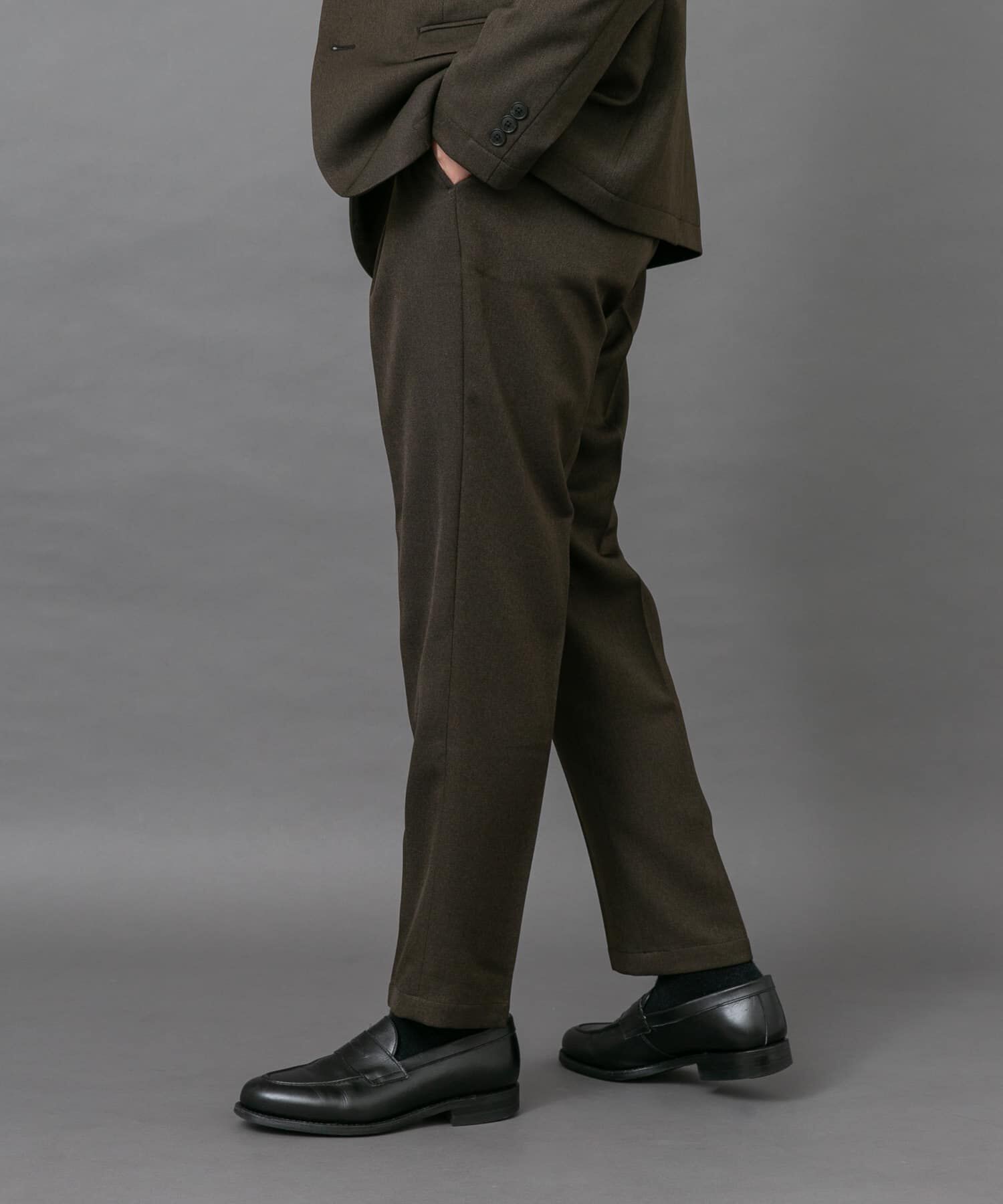 URBAN RESEARCH DOORS「LIFE STYLE TAILOR　ブラッシュドツイルストレッチパンツ」|スラックス|