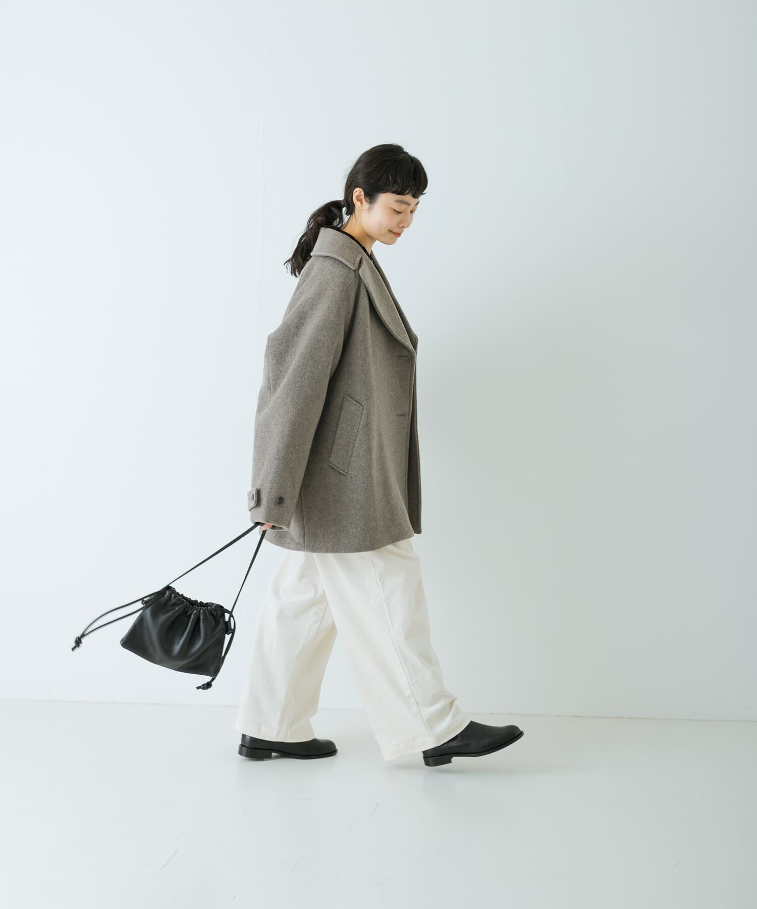 かぐれ「ウールPコート」|ピーコート|