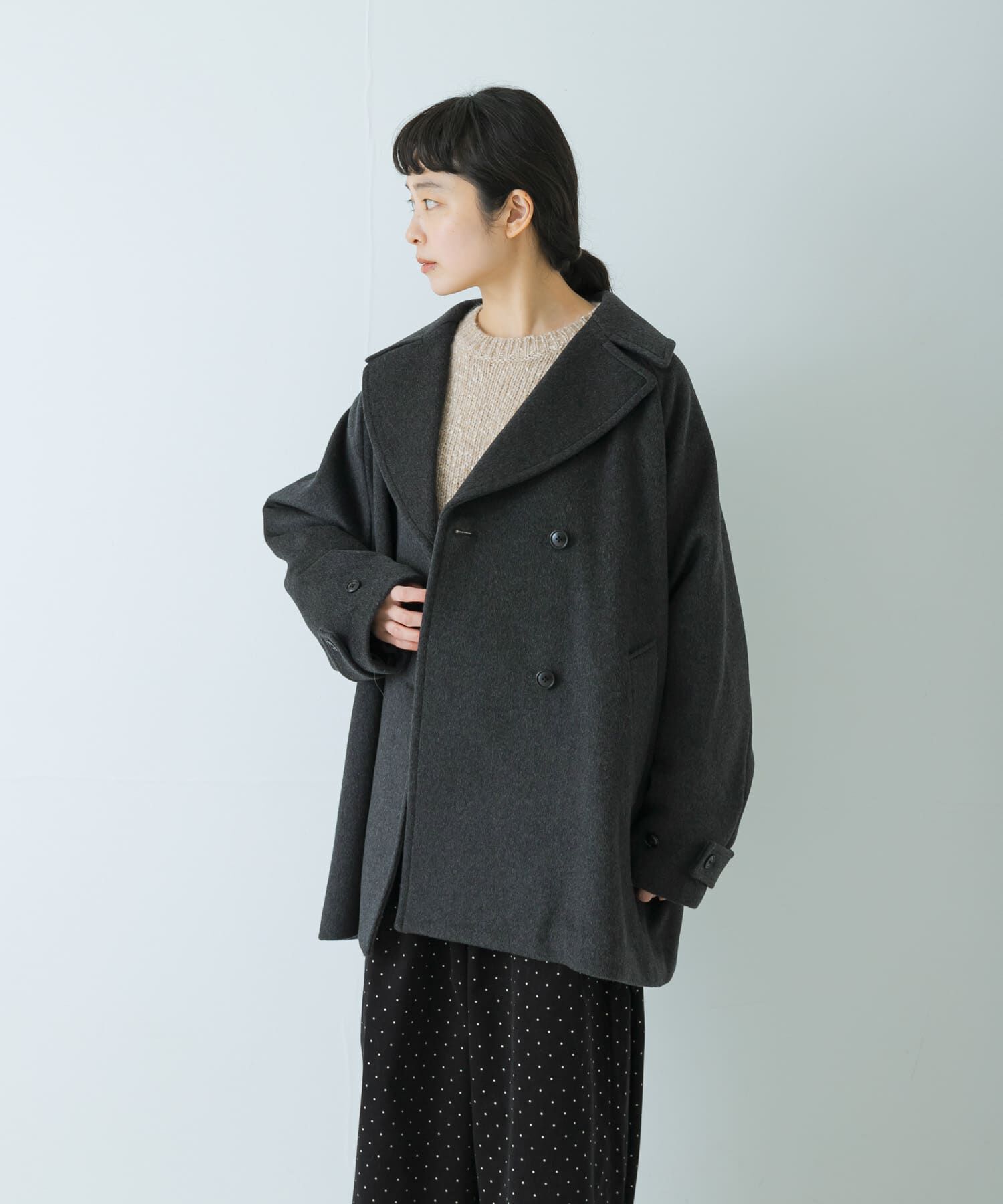 かぐれ「ウールPコート」|ピーコート|