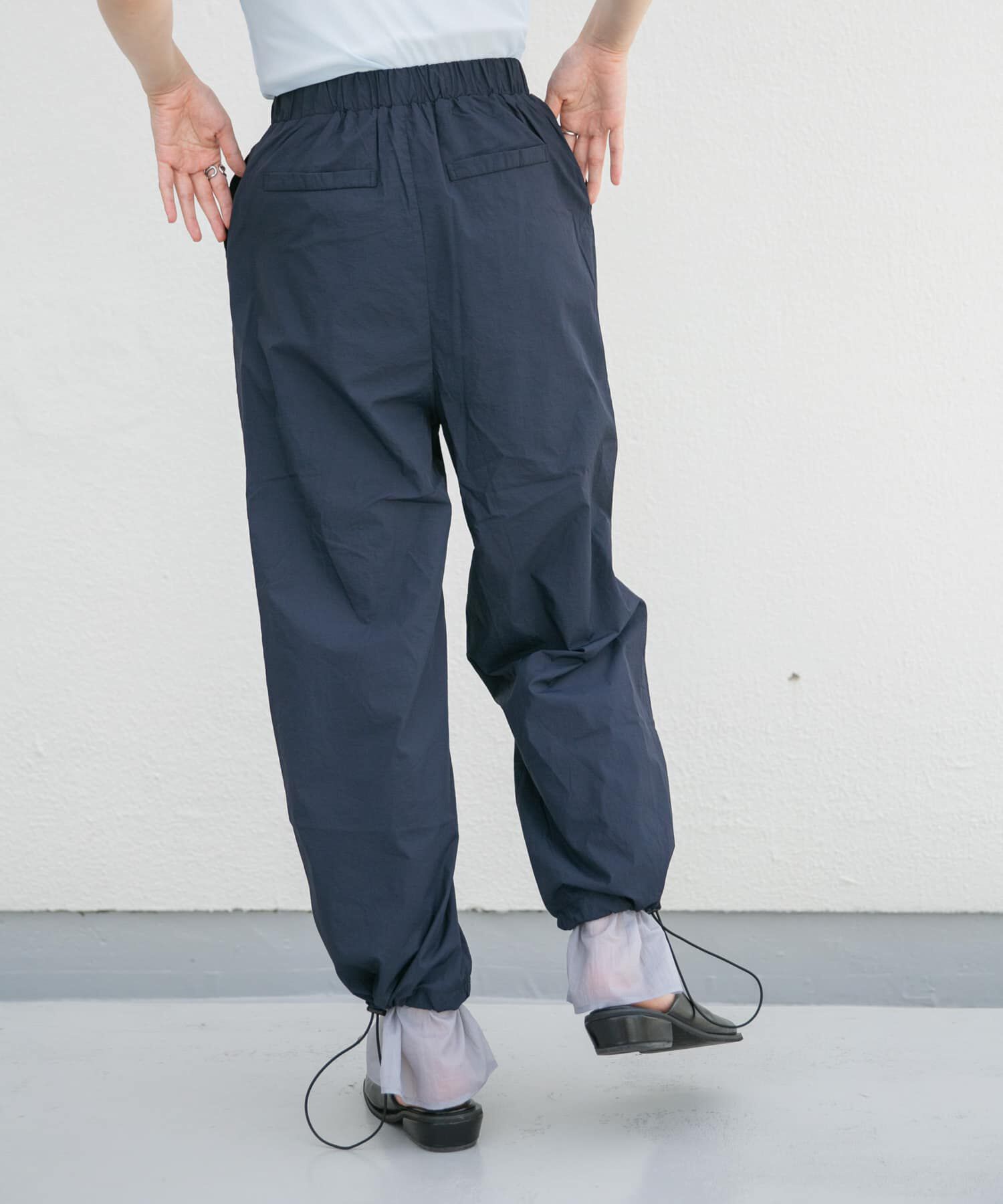  「ドロストレイヤードパンツ」|その他|ネイビー