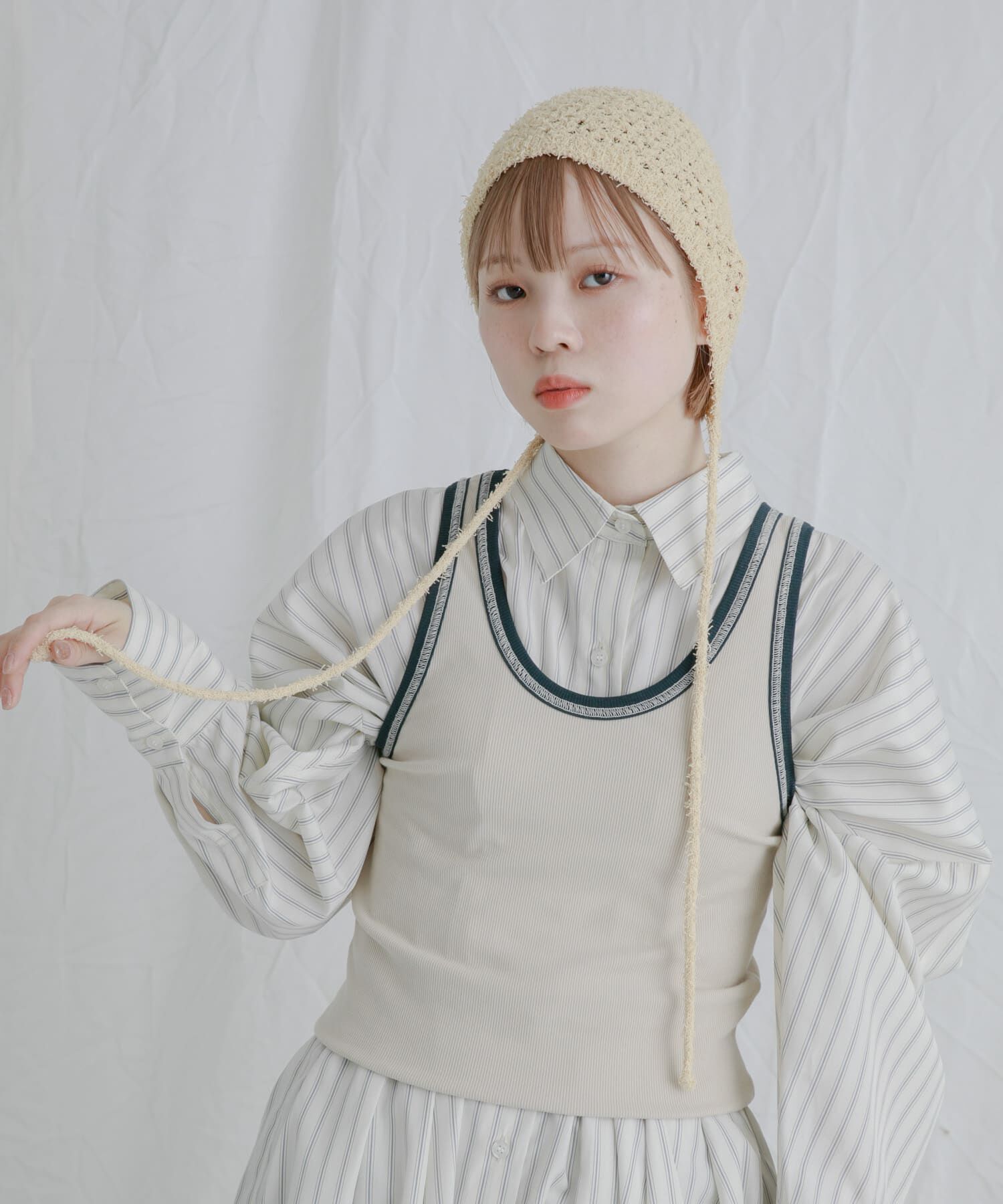  「スプリングニットボンネット」|ニット帽|