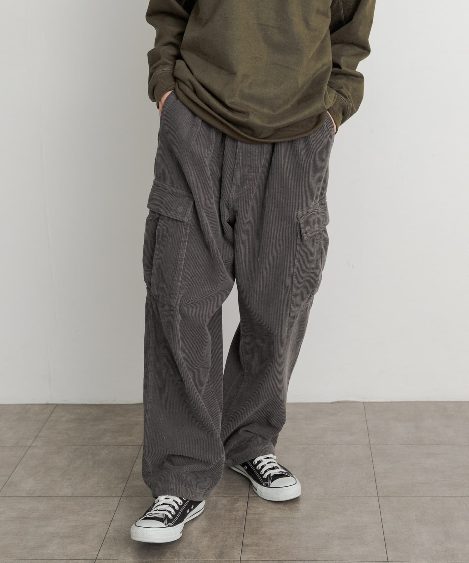 SENSE OF PLACE by URBAN RESEARCH「『セットアップ対応』 ヘビーコーデュロイワイドカーゴパンツ」|その他|