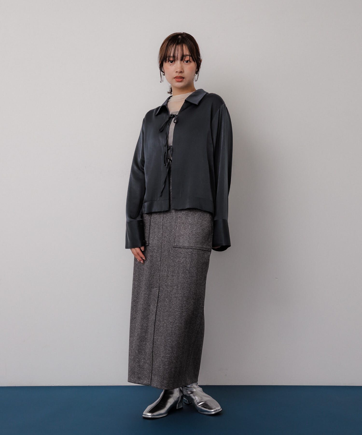 SENSE OF PLACE by URBAN RESEARCH「サテンリボンディテールブラウス」|シャツ・ブラウス|