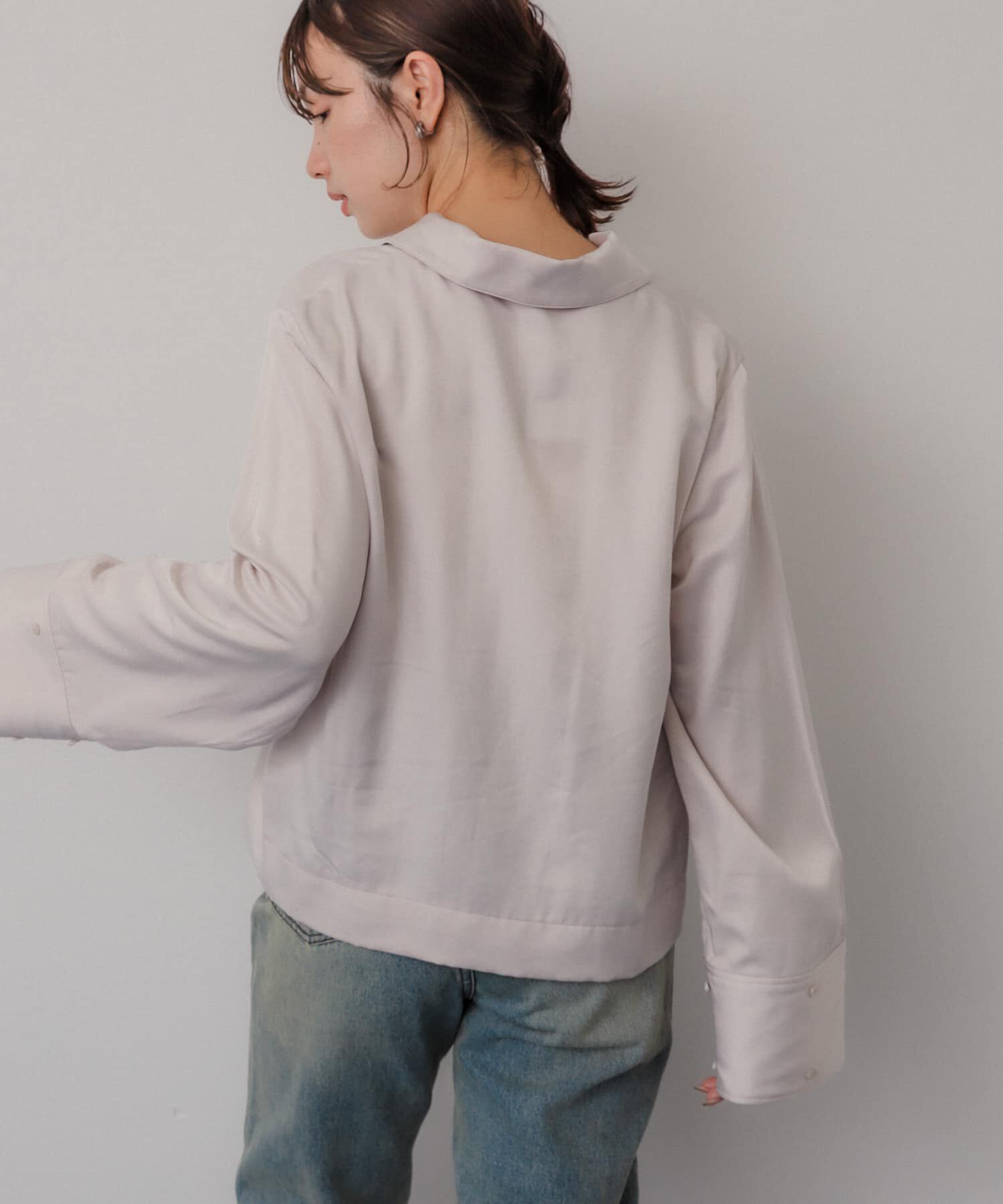 SENSE OF PLACE by URBAN RESEARCH「サテンリボンディテールブラウス」|シャツ・ブラウス|