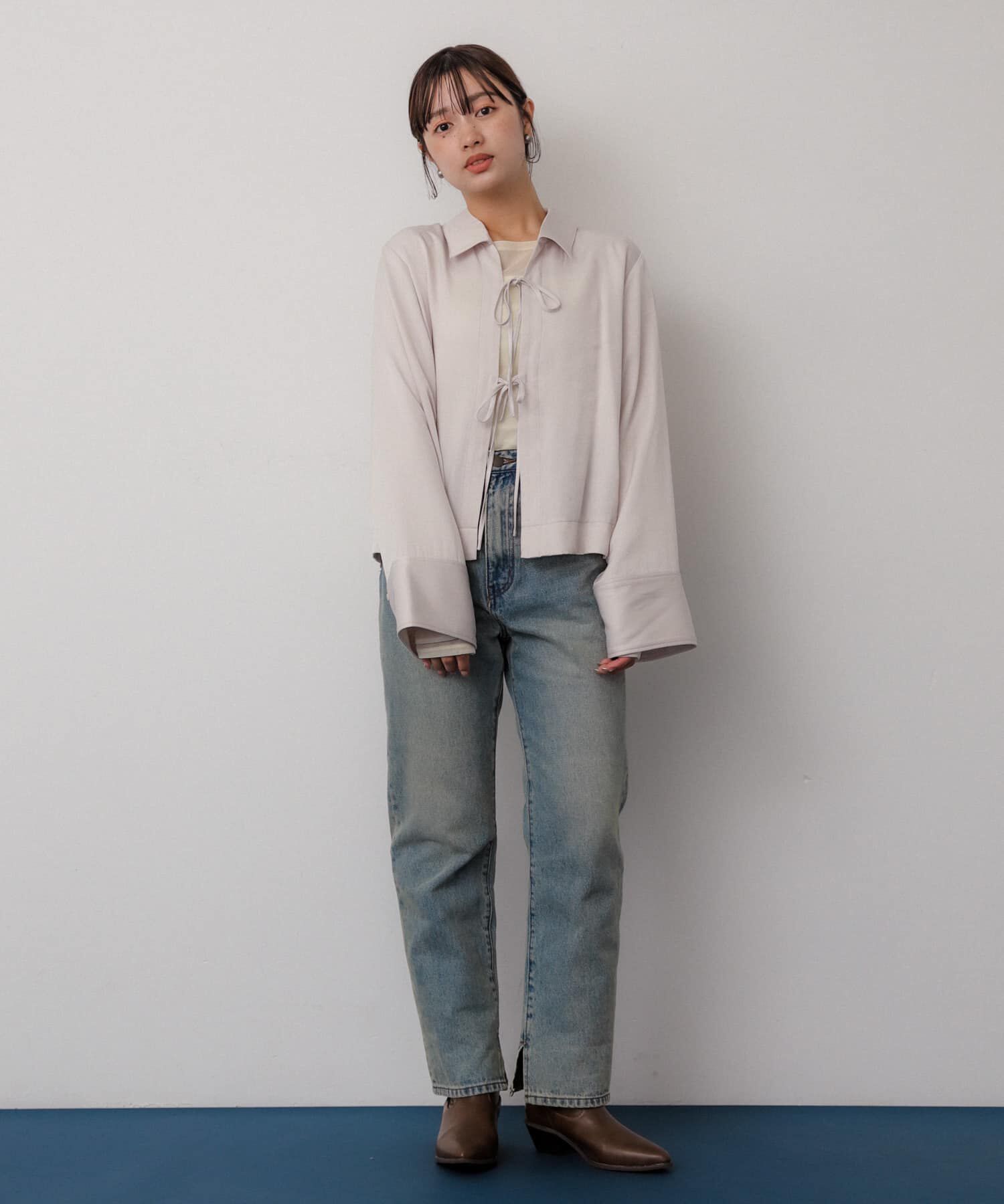 SENSE OF PLACE by URBAN RESEARCH「サテンリボンディテールブラウス」|シャツ・ブラウス|