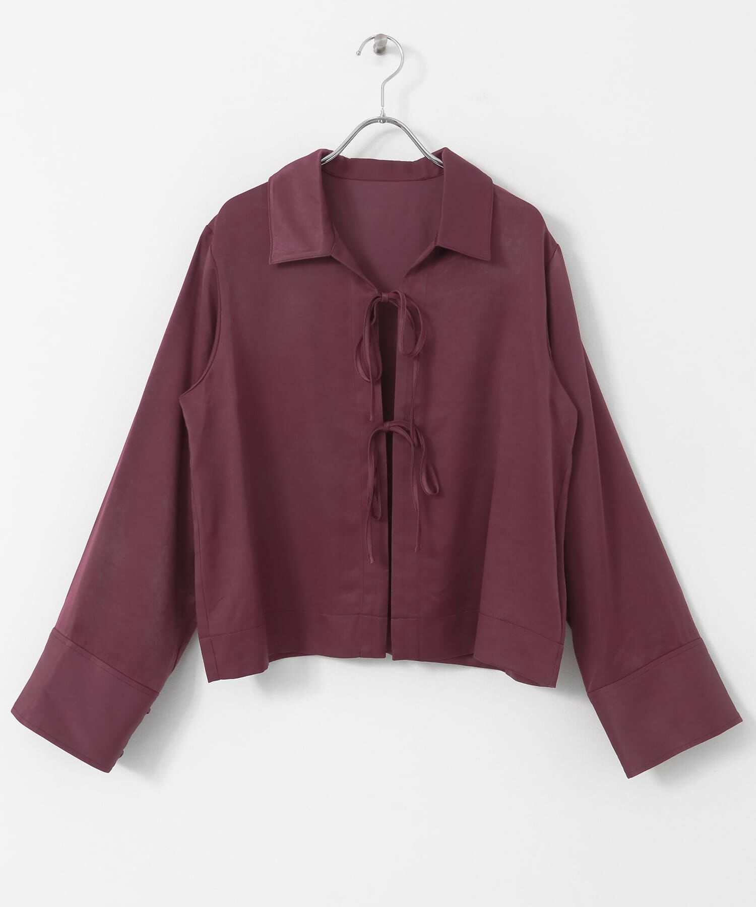 SENSE OF PLACE by URBAN RESEARCH「サテンリボンディテールブラウス」|シャツ・ブラウス|