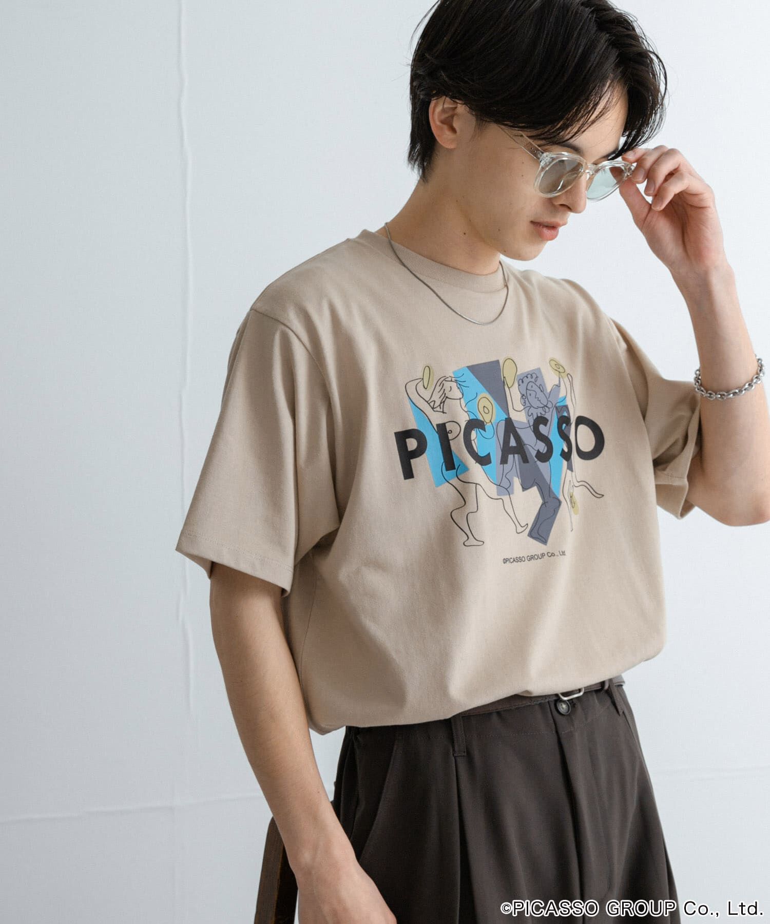 SENSE OF PLACE by URBAN RESEARCH「PICASSO SHORT-SLEEVE T-SHIRTS B」|Tシャツ・カットソー|ベージュ