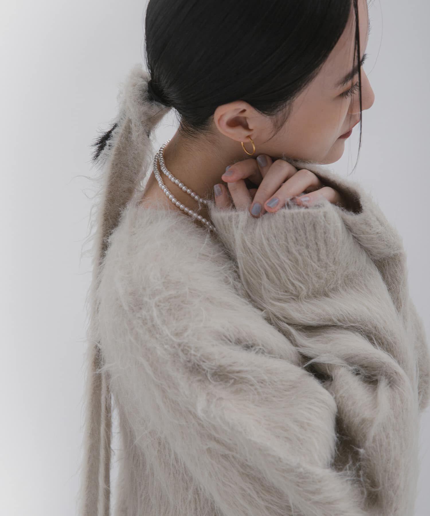 SENSE OF PLACE by URBAN RESEARCH「タイツキシャギーカーディガン」|カーディガン|ベージュ