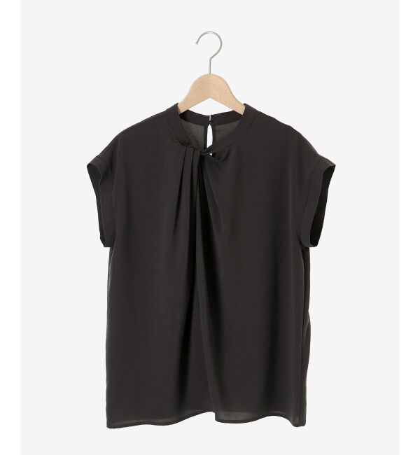 le.coeur blanc「《手洗い可能》ジョーゼットツイストネックブラウス」|シャツ・ブラウス|