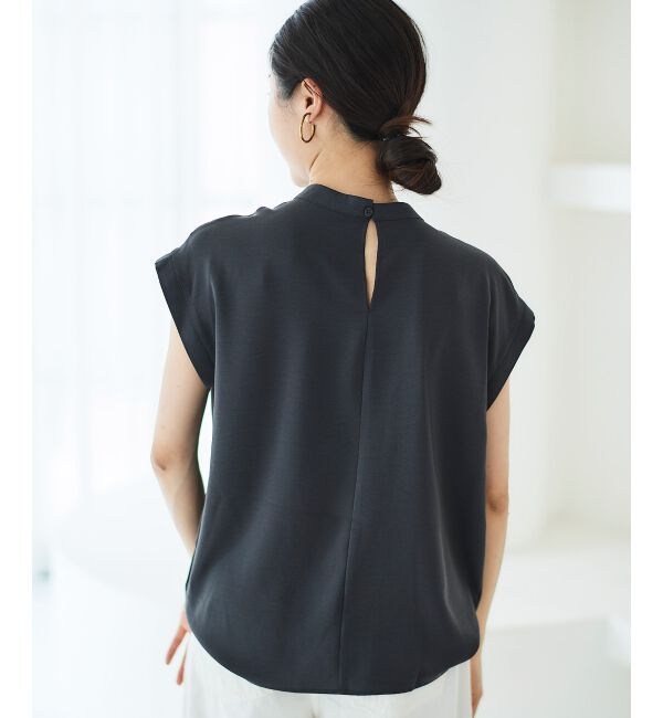 le.coeur blanc「《手洗い可能》ジョーゼットツイストネックブラウス」|シャツ・ブラウス|