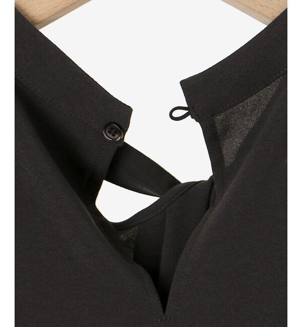 le.coeur blanc「《手洗い可能》ジョーゼットツイストネックブラウス」|シャツ・ブラウス|