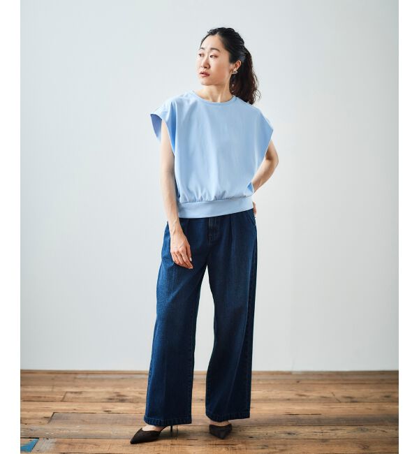  「コットンタックショルダーTシャツ」|Tシャツ・カットソー|