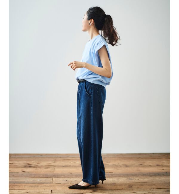  「コットンタックショルダーTシャツ」|Tシャツ・カットソー|