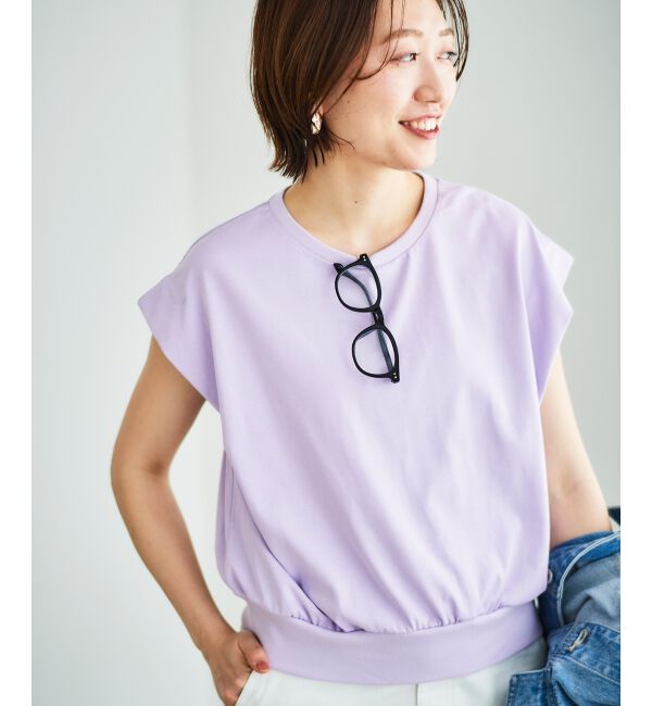  「コットンタックショルダーTシャツ」|Tシャツ・カットソー|