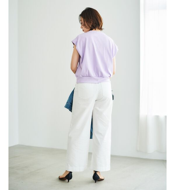  「コットンタックショルダーTシャツ」|Tシャツ・カットソー|