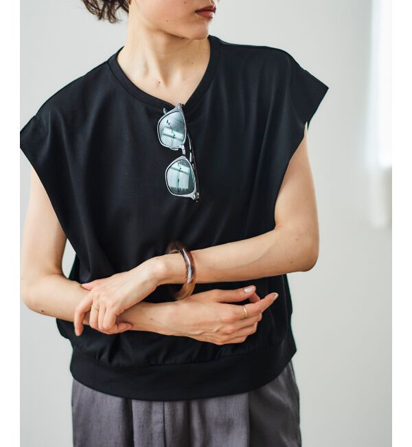  「コットンタックショルダーTシャツ」|Tシャツ・カットソー|