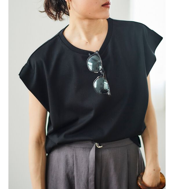  「コットンタックショルダーTシャツ」|Tシャツ・カットソー|