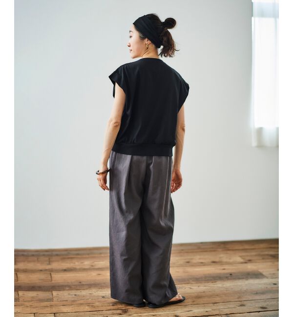  「コットンタックショルダーTシャツ」|Tシャツ・カットソー|