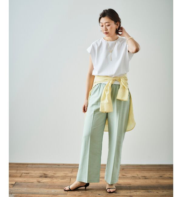  「コットンタックショルダーTシャツ」|Tシャツ・カットソー|