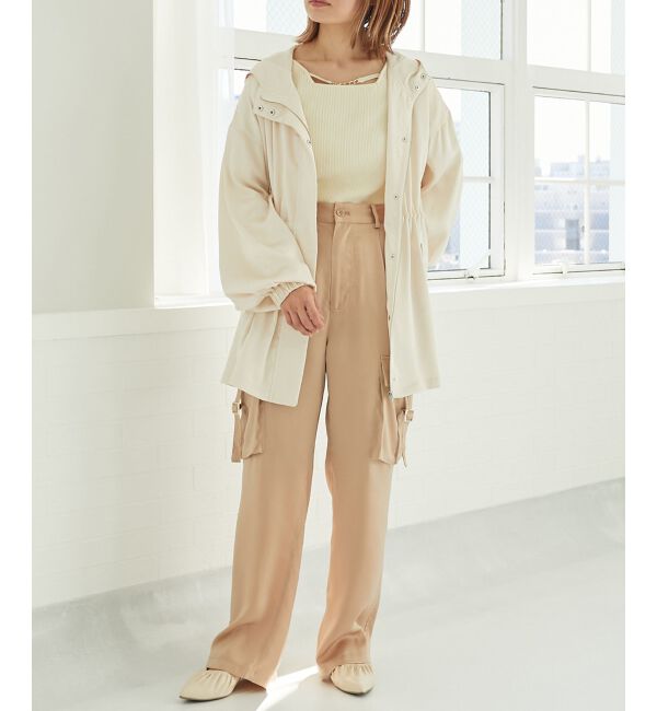 MAJESTICLEGON「ウエストきゅっとサテンブルゾン」|ブルゾン・スタジャン|