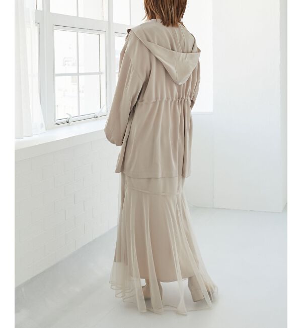 MAJESTICLEGON「ウエストきゅっとサテンブルゾン」|ブルゾン・スタジャン|