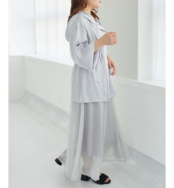 MAJESTICLEGON「ウエストきゅっとサテンブルゾン」|ブルゾン・スタジャン|