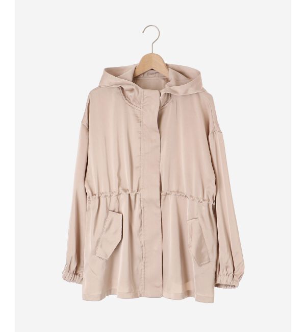 MAJESTICLEGON「ウエストきゅっとサテンブルゾン」|ブルゾン・スタジャン|