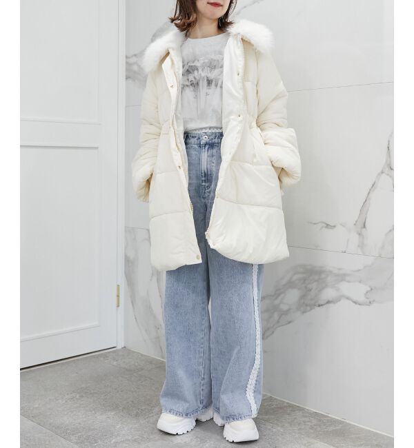 MAJESTICLEGON「2wayサイドリボン中綿コート」|ダウンベスト・ベスト|