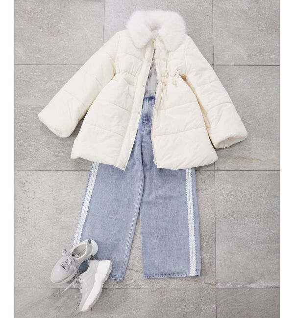 MAJESTICLEGON「2wayサイドリボン中綿コート」|ダウンベスト・ベスト|