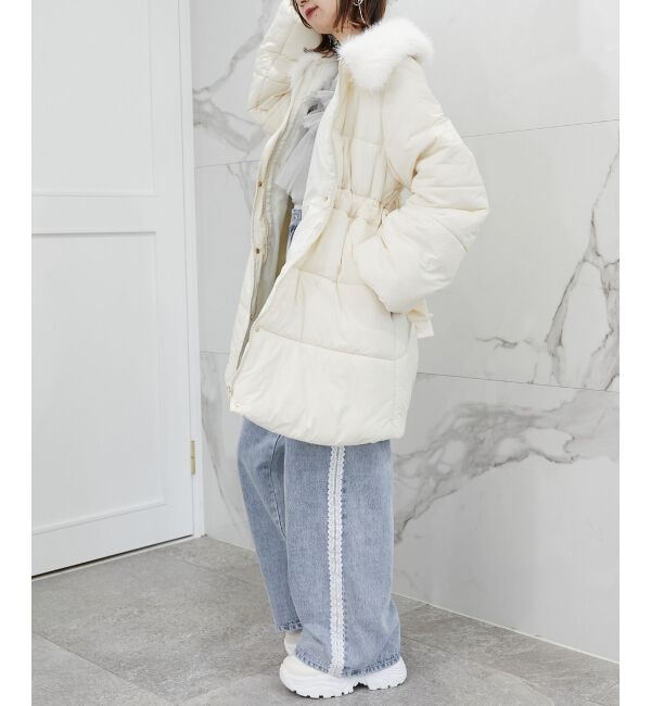 MAJESTICLEGON「2wayサイドリボン中綿コート」|ダウンベスト・ベスト|