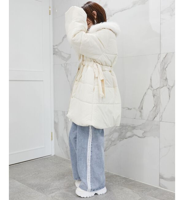 MAJESTICLEGON「2wayサイドリボン中綿コート」|ダウンベスト・ベスト|