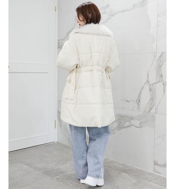 MAJESTICLEGON「2wayサイドリボン中綿コート」|ダウンベスト・ベスト|