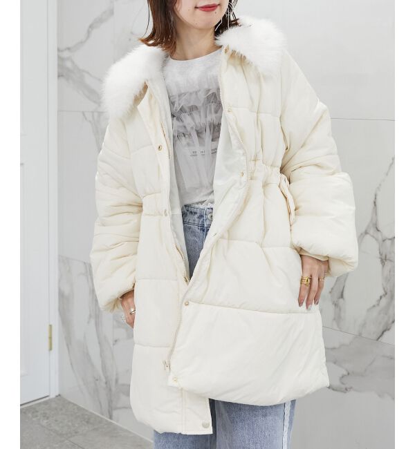 MAJESTICLEGON「2wayサイドリボン中綿コート」|ダウンベスト・ベスト|