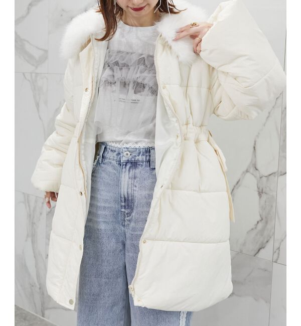 MAJESTICLEGON「2wayサイドリボン中綿コート」|ダウンベスト・ベスト|